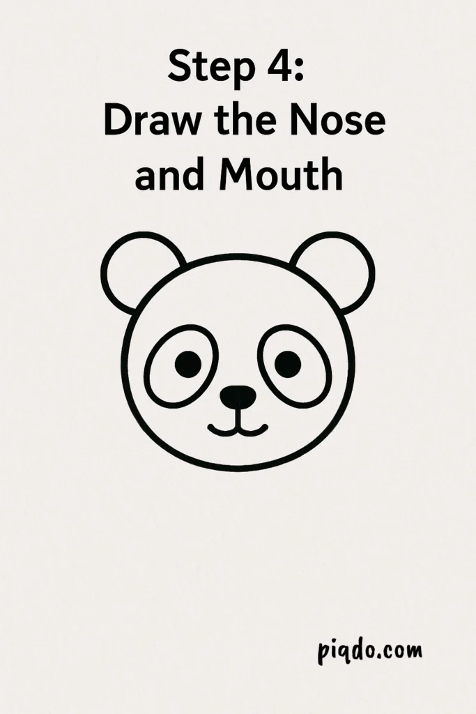 step 4 draw the nose and mouth