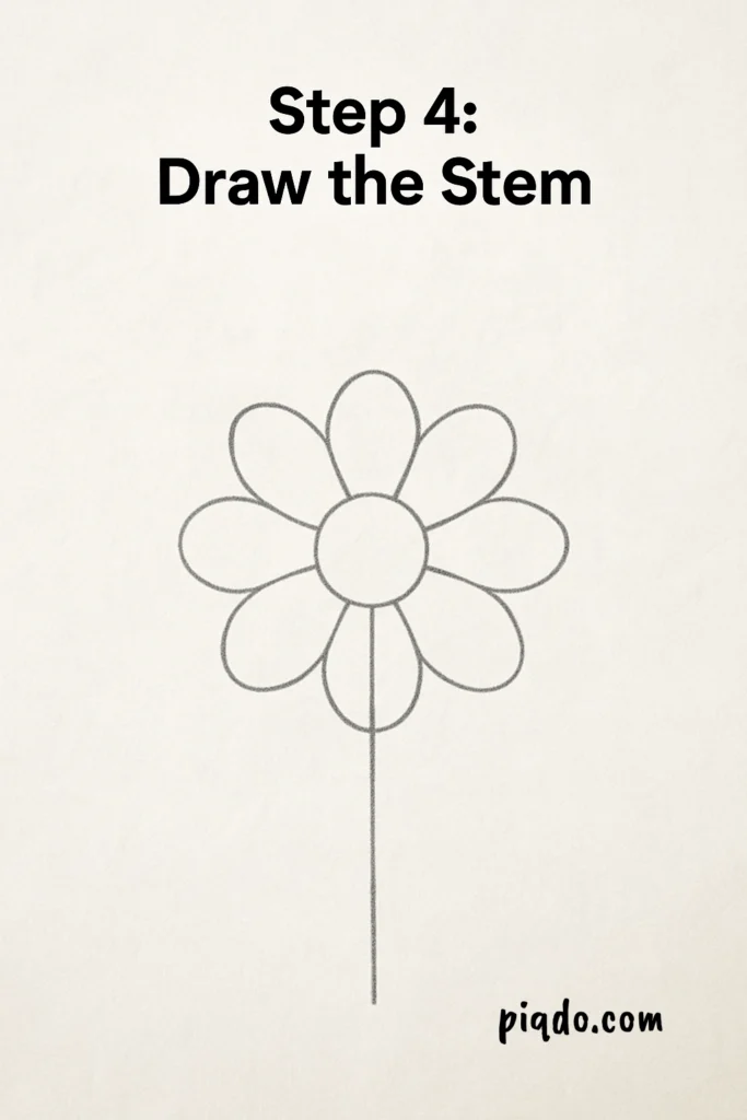 step 4 draw the stem