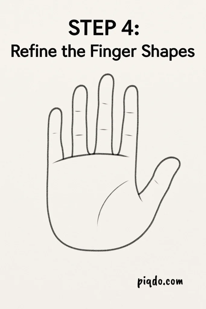 step 4 refine the finger shapes