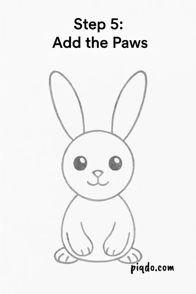 step 5 add bunny paws