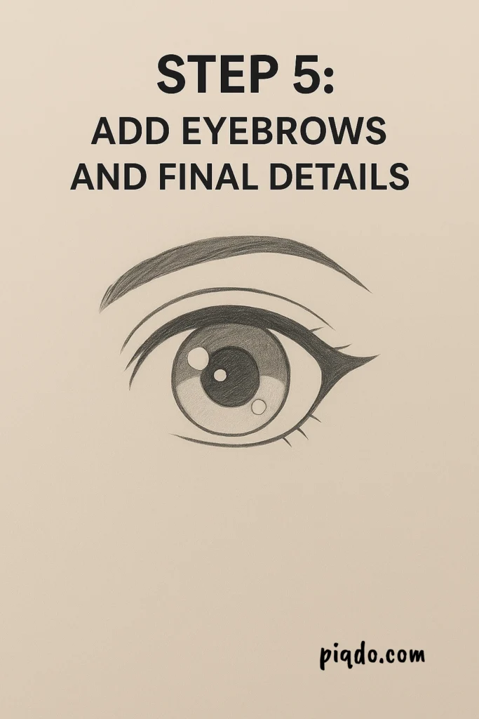 step 5 add eyebrows and details