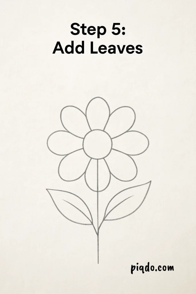 step 5 add leaves