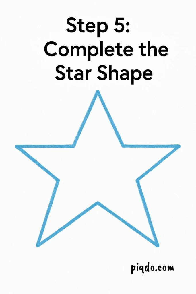step 5 complete the star shape
