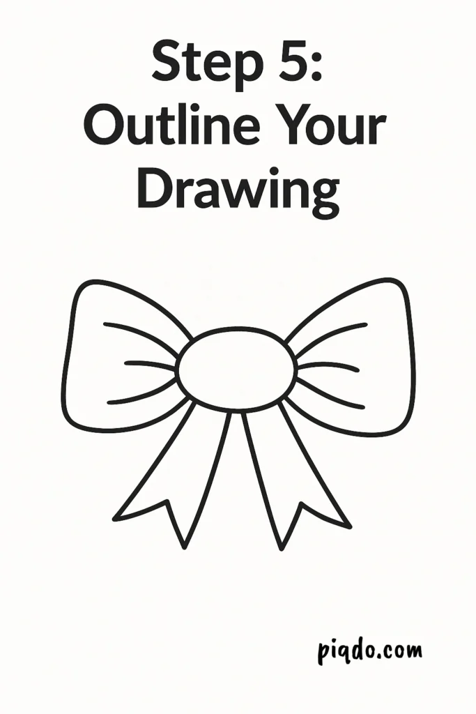 step 5 outline your drawing