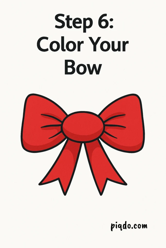 step 6 color your bow