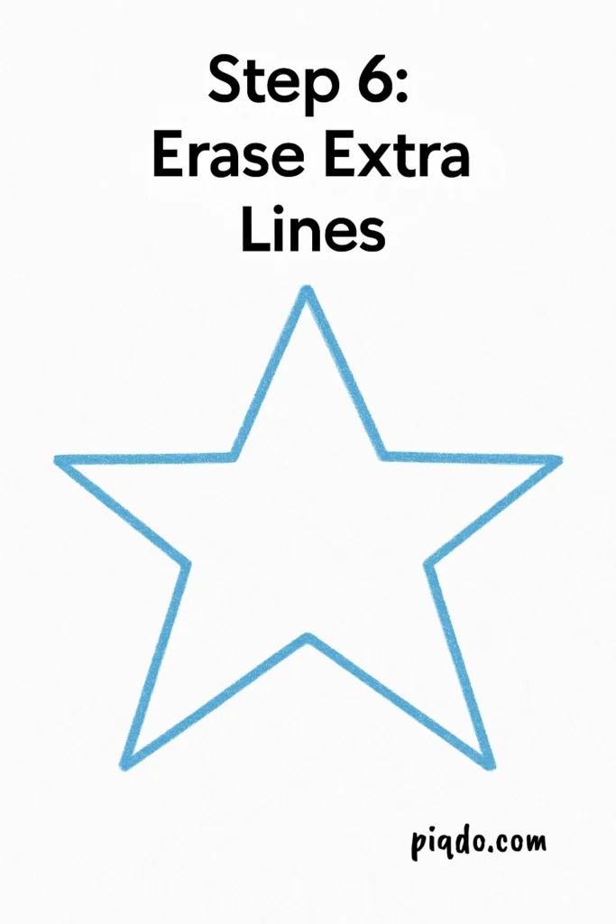 step 6 erase extra lines