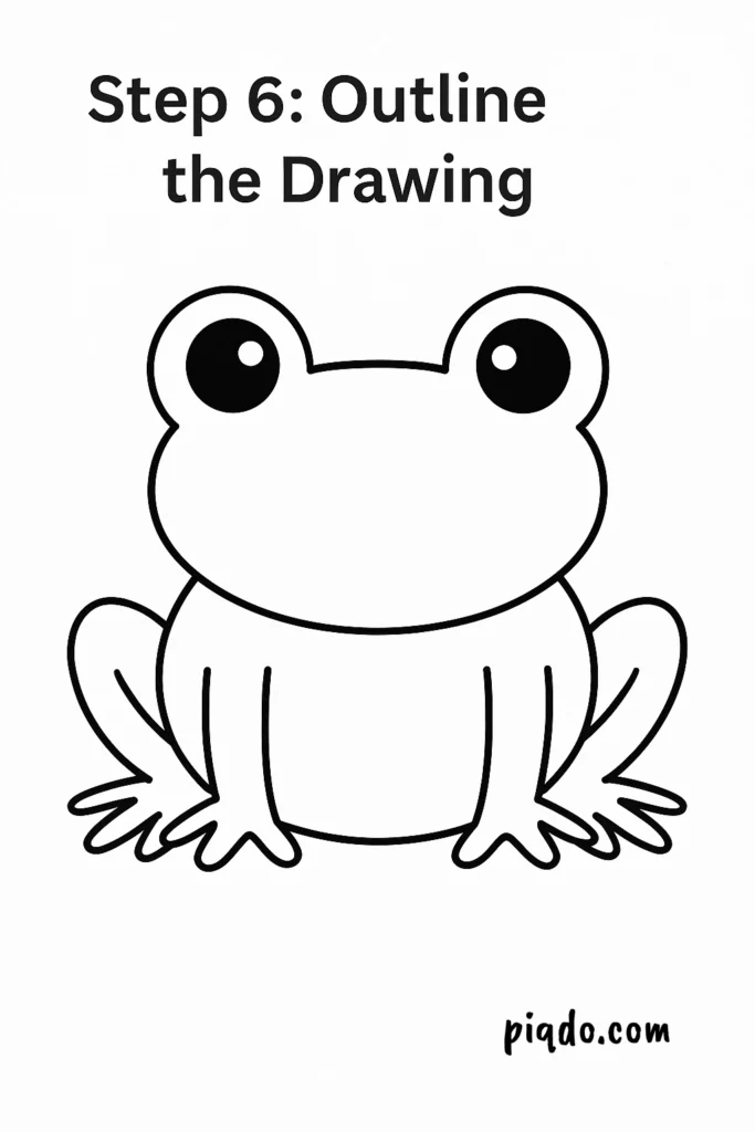 step 6 outline the drawing