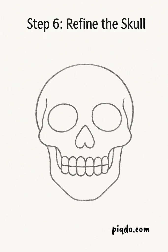 step 6 refine the skull