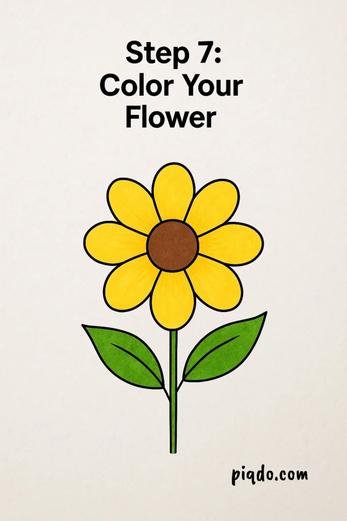 step 7 color your flower