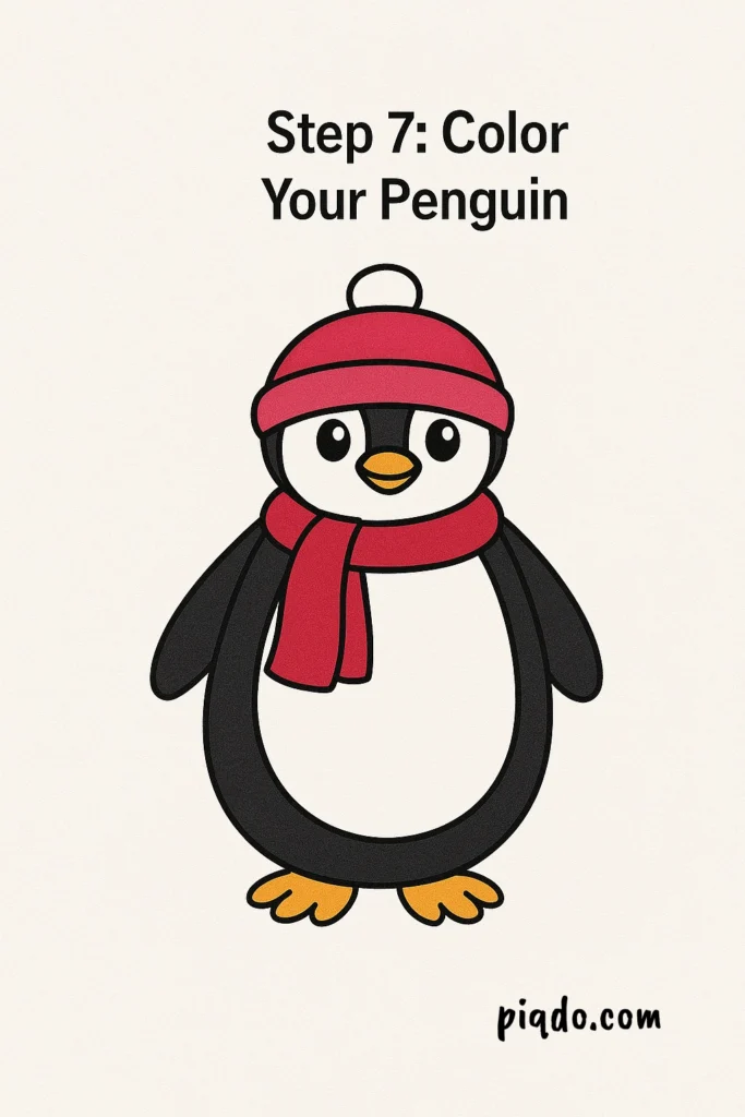 step 7 color your penguin