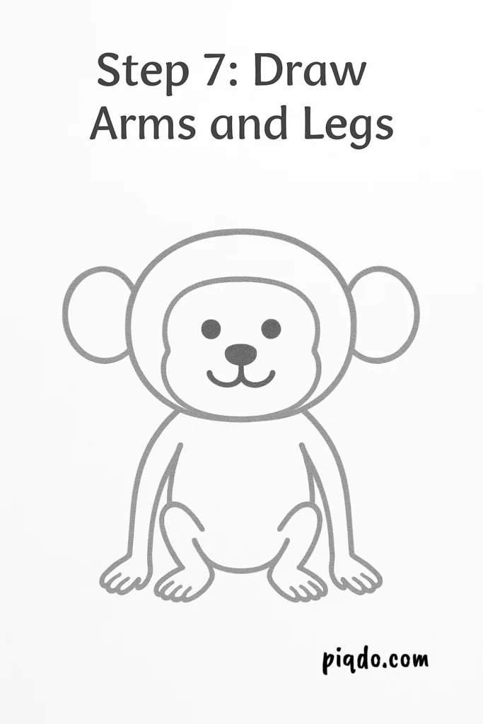 step 7 draw arms and legs