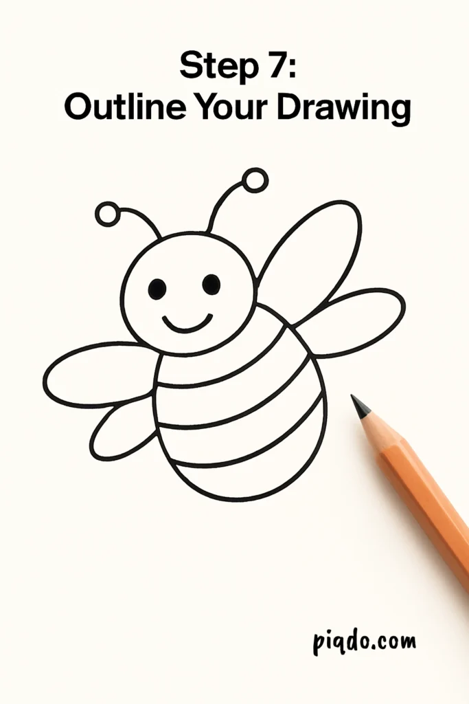 step 7 outline your drawing