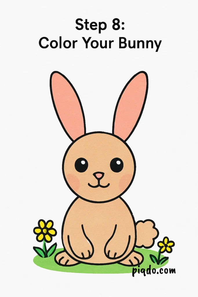 step 8 color your bunny