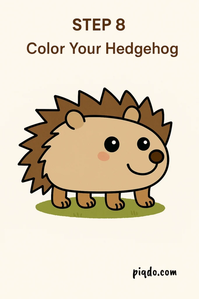step 8 color your hedgehog