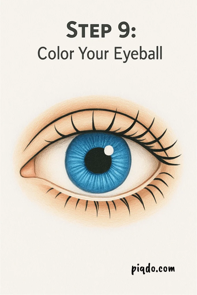 step 9 color your eyeball