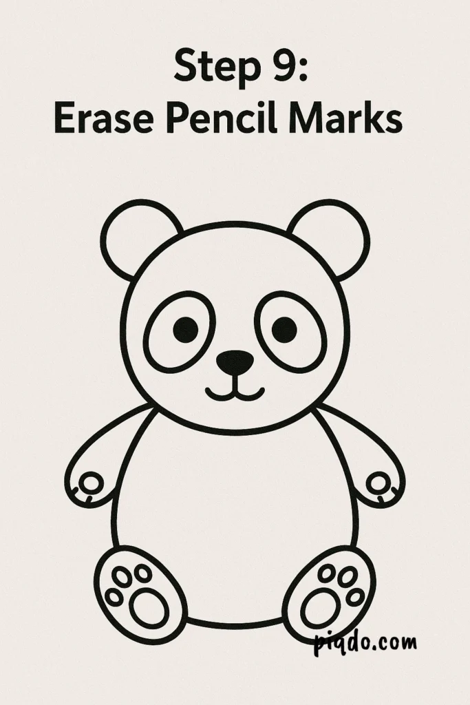 step 9 erase pencil marks
